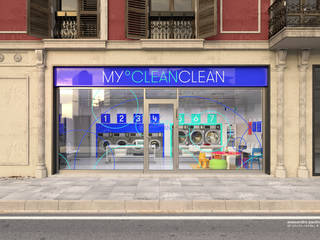 Render 3D ambientazioni franchising lavanderie, PAOLIN 3D Srls PAOLIN 3D Srls