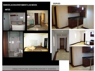 REMODELACION APARTAMENTO LAS NIEVES , construarquidek s.a.s construarquidek s.a.s Casas unifamiliares Contrachapado