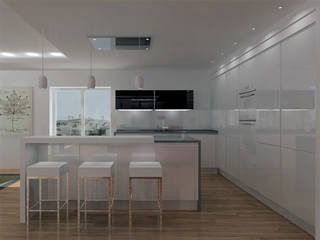 Projeto de remodelação de cozinha em 9 Fotos, Oficina de Arquitectura Oficina de Arquitectura Unit dapur Kaca
