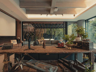 Boschetto Piso 1, Adrede Arquitectura Adrede Arquitectura Rustic style living room Wood Brown