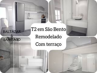 Apartment T2 em São Bento , BALTAZAR & SANTIAGO BALTAZAR & SANTIAGO Modern home