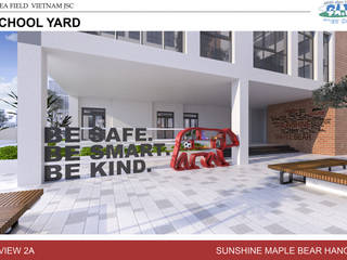 Thiết kế nội ngoại thất trường Tiểu học Canada Sunshine Maple Bear Hà Nội, Gaea Field Việt Nam Gaea Field Việt Nam Commercial spaces Bê tông cốt thép