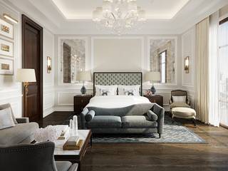 Amman - Ritz Carlton Hotel, Casara Design Casara Design Klasyczna sypialnia