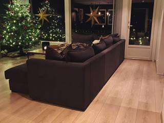 Stylish Open plan living room, London, STAAC STAAC モダンデザインの リビング タイル 黒色