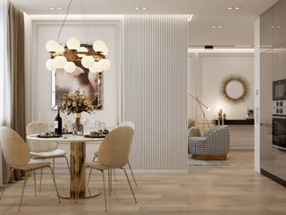 Luxury beige apartment, Azari Architects Azari Architects Kitchen