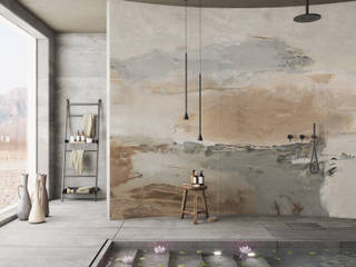 COLLEZIONE MATERIA VIVA - TECNOGRAFICA ITALIAN WALLCOVERINGS, Alessia Damiano Alessia Damiano Salle de bain moderne