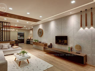 Home Interior Project at Jakkuru, Bengaluru, Karnataka, DLIFE Home Interiors DLIFE Home Interiors 모던스타일 거실