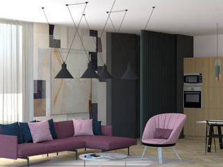 Costruzione ex novo - Villette quadrifamiliari, Alessandra Sacripante Alessandra Sacripante Modern living room