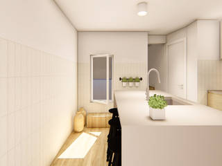 Apartamento Belém, CRIA - Arq. Joana Ribeiro Santos CRIA - Arq. Joana Ribeiro Santos Scandinavian style kitchen