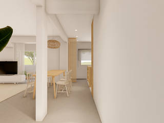 Apartamento Olival Basto, CRIA - Arq. Joana Ribeiro Santos CRIA - Arq. Joana Ribeiro Santos Scandinavian style dining room