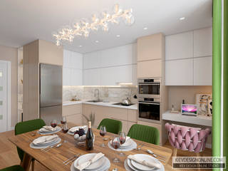 Квартира в стиле контемпорари, Kiev Design Online Studio Kiev Design Online Studio Cocinas modernas