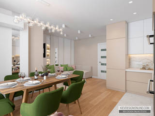 Квартира в стиле контемпорари, Kiev Design Online Studio Kiev Design Online Studio Salas de estilo moderno