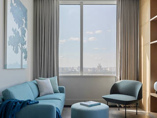 Квартира 120м на Мосфильмовской, Дизайн бюро Татьяны Алениной Дизайн бюро Татьяны Алениной Modern living room Grey