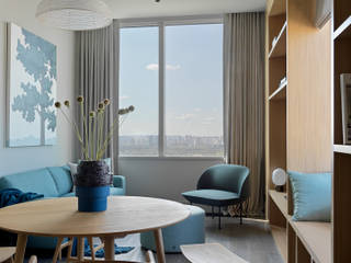Квартира 120м на Мосфильмовской, Дизайн бюро Татьяны Алениной Дизайн бюро Татьяны Алениной Living room Grey