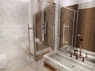 1200sf 3bedroom 2bath Condo unit interior design, TheeAe Architects TheeAe Architects Modern style bathrooms