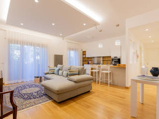 Ristrutturazione appartamento di 85mq a Roma, Montesacro, Facile Ristrutturare Facile Ristrutturare Modern living room