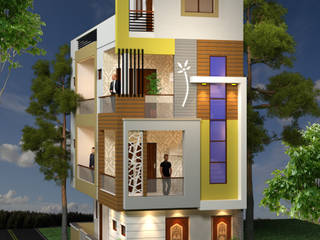 single family resident, Nirav Design Nirav Design Single family home Bricks