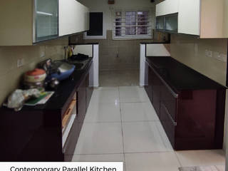 Mr. Anand Gowda 3 BHK Interior Design | Raintree Boulevard | Bangalore, Scaleinch Interiors Bangalore Scaleinch Interiors Bangalore Kitchen
