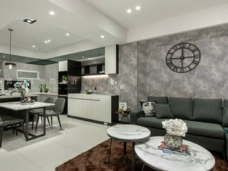 【宇成建築│植村樹3】, SING萬寶隆空間設計 SING萬寶隆空間設計 Modern Living Room