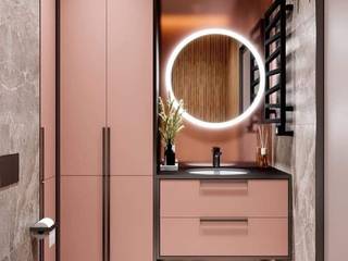 A Pink Themed Home Interior in Gurgaon, HC Designs HC Designs Klassische Ankleidezimmer Holzspanplatte Pink Kleiderschränke- und kommoden