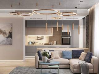 Modern & Minimalistic Home Interior, HC Designs HC Designs Ruang Keluarga Minimalis Kayu White