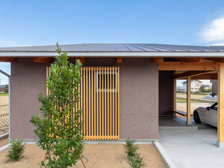 Ak-House okayama, 三宅和彦／ミヤケ設計事務所 三宅和彦／ミヤケ設計事務所 Asian style corridor, hallway & stairs Wood Wood effect