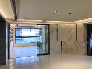 台中電梯大樓設計案, 大也設計工程有限公司 Dal DesignGroup 大也設計工程有限公司 Dal DesignGroup Modern Living Room