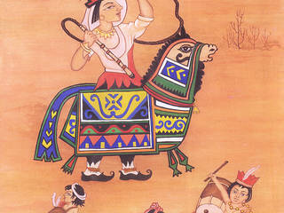 Avail “In Tune” Watercolor Painting by Amita Chowdhury, Indian Art Ideas Indian Art Ideas Інші кімнати