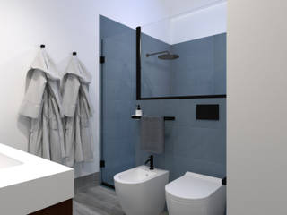 Bagno notte con Spa, Ceramiche Mangiacapra Ceramiche Mangiacapra Ванная комната в стиле модерн