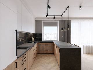 Urban Zen Fläche: 43 m², Entropia Design Entropia Design 現代廚房設計點子、靈感&圖片