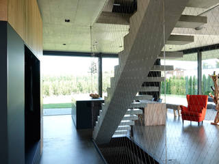 Einfamilienhaus Lück, Hegi Koch Kolb + Partner Architekten AG Hegi Koch Kolb + Partner Architekten AG Modern Corridor, Hallway and Staircase