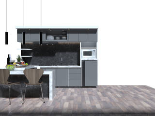 Kitchen Set Modern Minimalis, DNAWorked DNAWorked Dapur Minimalis Kayu Buatan Transparent