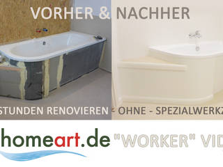 myhomeart.de ist ein neues Farbsystem auf wässriger Basis, Atelier Markus Petz Atelier Markus Petz Moderne Badezimmer Plastik