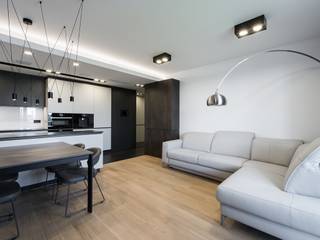 Mokotów - mieszkanie 4 pokoje, 100 m2, Deco Nova Deco Nova Ruang Keluarga Modern