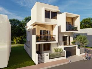 30 x 50 West Facing House at Vijayapura, Cfolios Design And Construction Solutions Pvt Ltd Cfolios Design And Construction Solutions Pvt Ltd