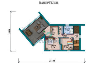 Проект коттеджа Планнерс 117-234-1М, Планнерс Планнерс Balcony