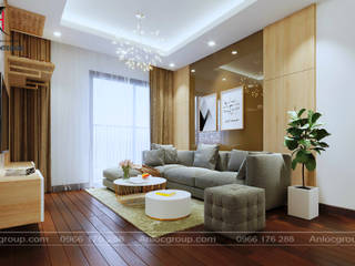 Thiết kế căn hộ 80m2 tại chung cư CT5-CT6 Lê Đức Thọ (MHDI), Nội Thất An Lộc Nội Thất An Lộc Livings de estilo moderno