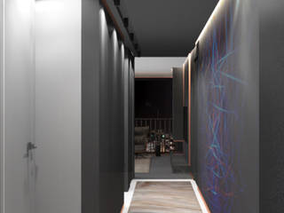 Apartment 312, Deev Design Deev Design Modern Corridor, Hallway and Staircase Copper/Bronze/Brass