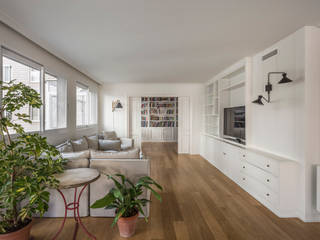Home in Ciudad Universitaria, tambori arquitectes tambori arquitectes Living room White