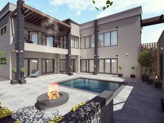 Zambia House- Interior & Exterior Design, 3dVisualDesigns 3dVisualDesigns Modern pool