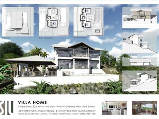 Villa Home, SIL Architects SIL Architects リゾートハウス コンクリート 白色