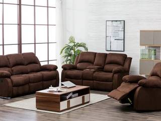 7 mẫu sofa màu nâu sang trọng và tinh tế được yêu thích nhất, The Gioi Sofa The Gioi Sofa Habitaciones de estilo escandinavo Piel Gris