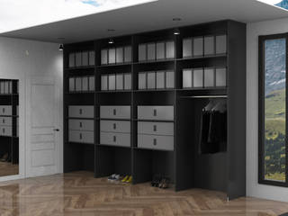 Création d'un dressing sur mesure - Chemin des chevriers, émoi design émoi design Minimalist dressing room