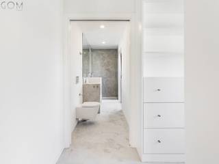 Casa de banho e closet Lagom studio Casas de banho modernas Betão Cinzento casa de banho, microcimento, duche, closet