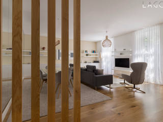 T3 Campo de Ourique, Lagom studio Lagom studio Moderner Flur, Diele & Treppenhaus Holz Braun