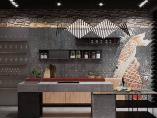 Дизайн интерьера салона кухонь Diulia Novars, Дизайн - студия Пейковых Дизайн - студия Пейковых Espacios comerciales