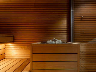 Gartensauna - Wellness-Klassiker für draußen, SPA Deluxe GmbH - Whirlpools in Senden SPA Deluxe GmbH - Whirlpools in Senden كوخ حديقة