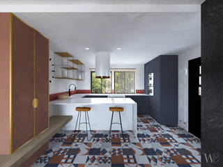 Vieille maison transformée en une maison moderne, EMMA WILLINGER EMMA WILLINGER 現代廚房設計點子、靈感&圖片