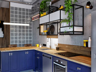 Дизайн интерьера студии в стиле лофт, bait.INTERIOR bait.INTERIOR Industrial style kitchen Wood Wood effect