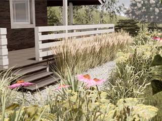 PROJEKT OGRODU W STYLU SKANDYNAWSKIM W KAMELI NA KASZUBACH, STTYK - Pracownia Architektury Wnętrz i Krajobrazu STTYK - Pracownia Architektury Wnętrz i Krajobrazu Scandinavian style garden